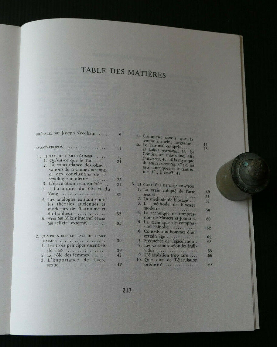 LE TAO DE L'ART D'AIMER / JOLAN CHANG / SEXUALITE THERAPIE TAOISME / 1992