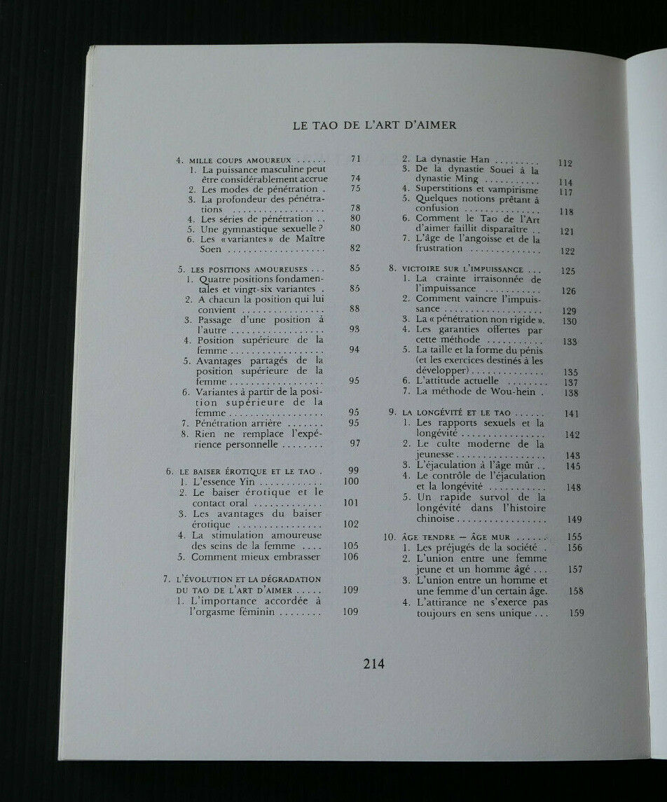 LE TAO DE L'ART D'AIMER / JOLAN CHANG / SEXUALITE THERAPIE TAOISME / 1992