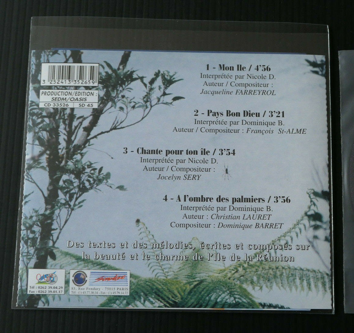 CD 4 TITRES / MADE IN REUNION / NICOLE DAMBREVILLE DOMINIQUE BARRET