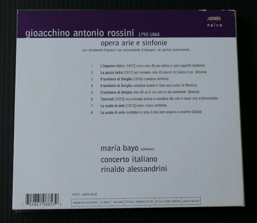 CD MARIA BAYO / ROSSINI / RINALDO ALESSANDRINI / ASTREE NAIVE 2001