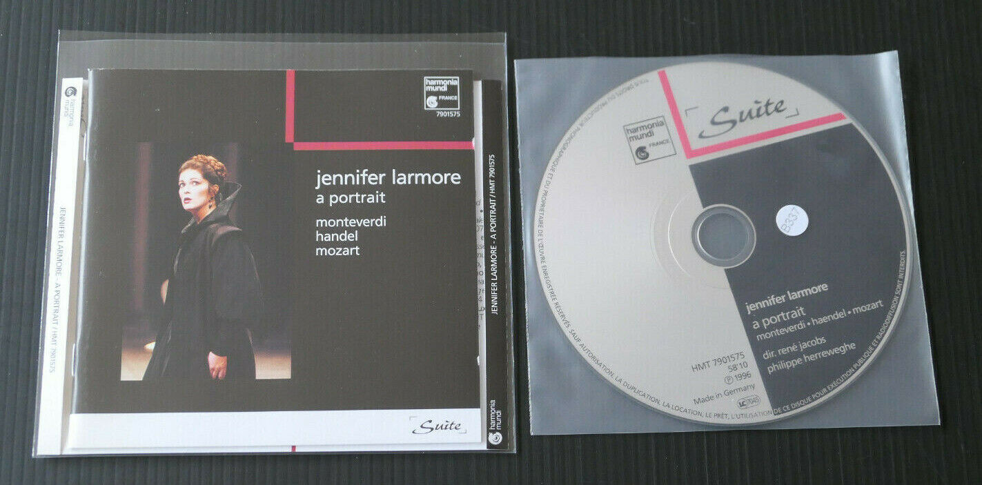 CD JENNIFER LARMORE A PORTRAIT / MONTEVERDI HANDEL MOZART / HARMONIA MUNDI 1996