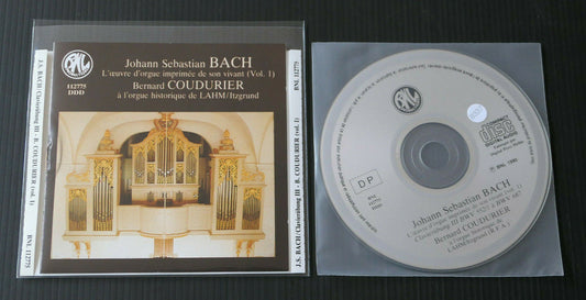 CD BERNARD COUDURIER / BACH / ORGUE LAHM/ITZGRUND / BNL 1990 / VOLUME 1