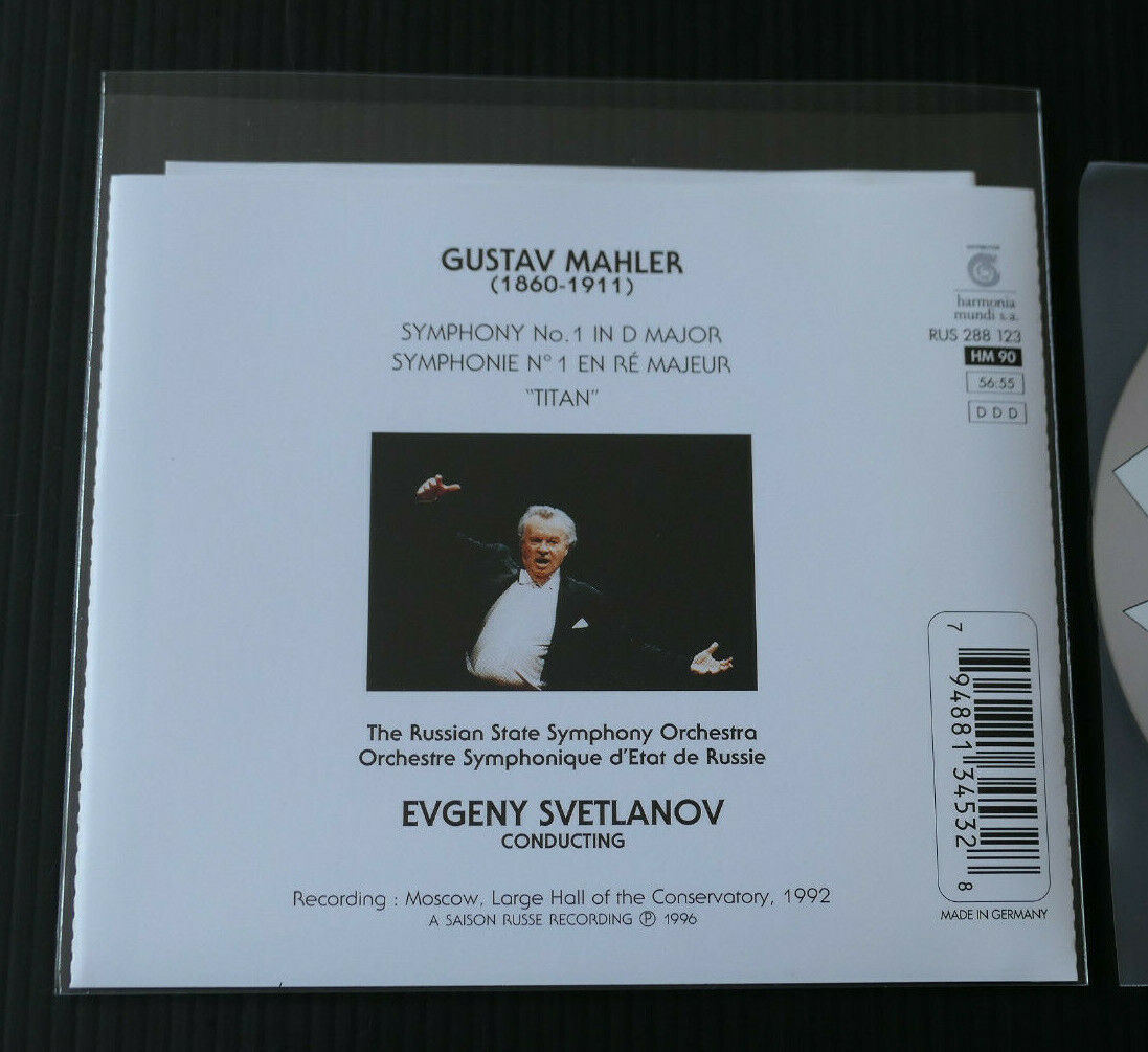 CD SVETLANOV / MAHLER SYMPHONY No1 / RUSSIAN STATE SYMPHONY ORCHESTRA / 1996