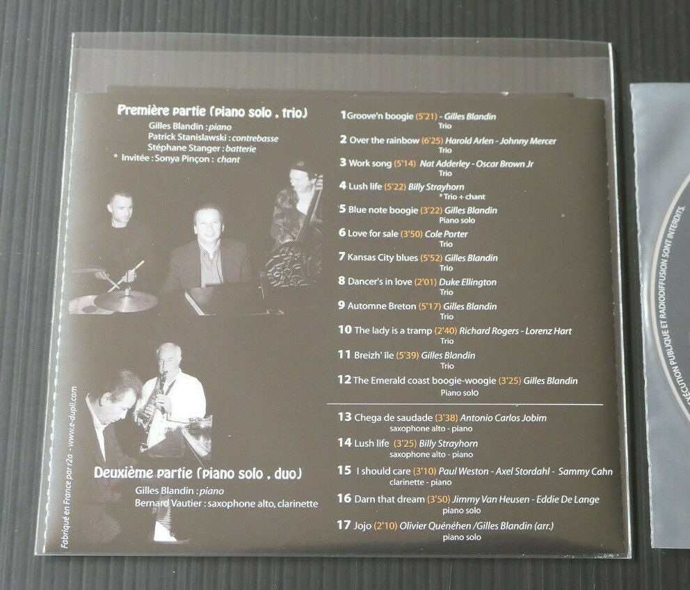 CD GILLES BLANDIN / SOLO DUO TRIO