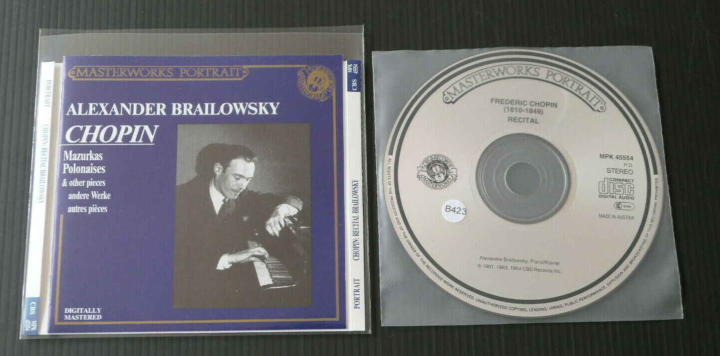 CD CHOPIN / ALEXANDER BRAILOWSKY / MAZURKAS POLONAISES & AUTRES PIECES / 1989