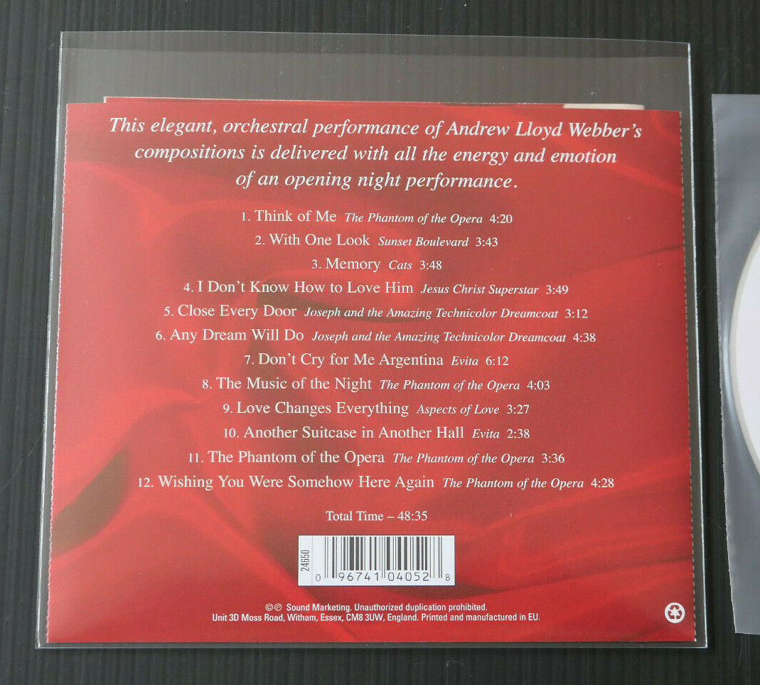 CD THE ELEGANCE OF ANDREW LLOYD WEBBER / 2002
