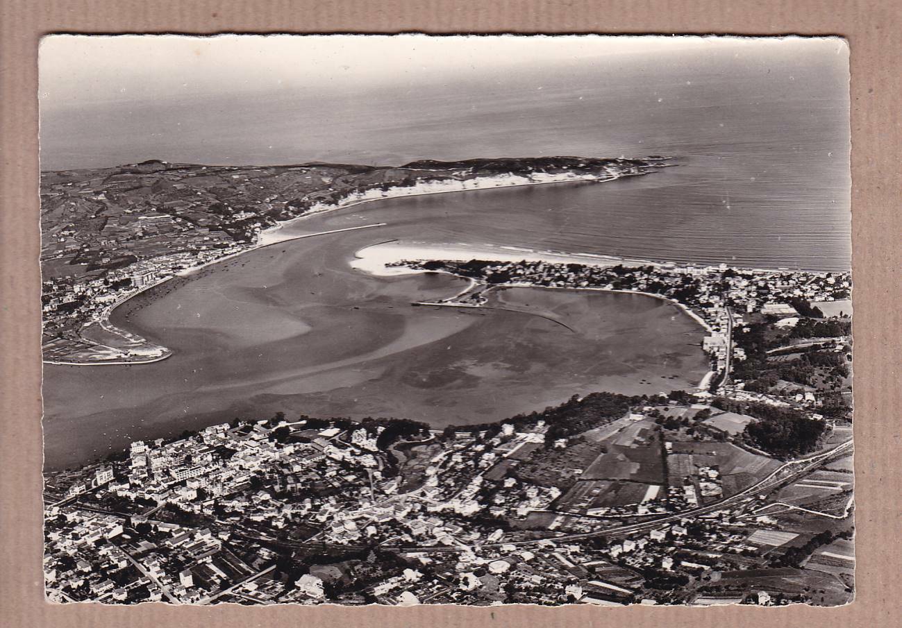 CARTE POSTALE CPSM NOIR & BLANC / HENDAYE VUE PRISE EN AVION
