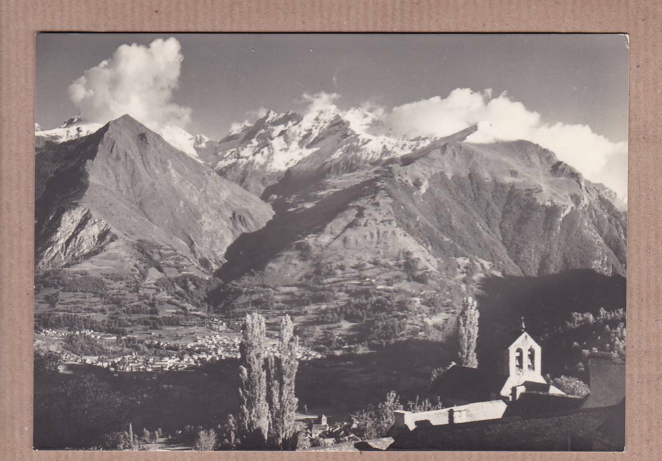 CPSM BLACK & WHITE POSTCARD / LUZ AND THE MAUCAPERA SEEN FROM GRUST