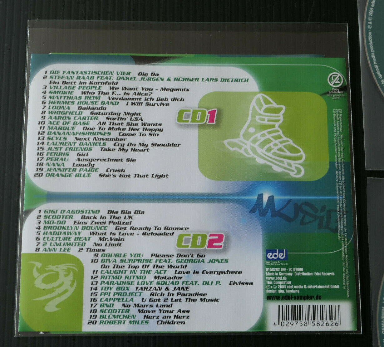2CD DIE 90ER / COMPILATION 40 TITRES / EDEL 2004