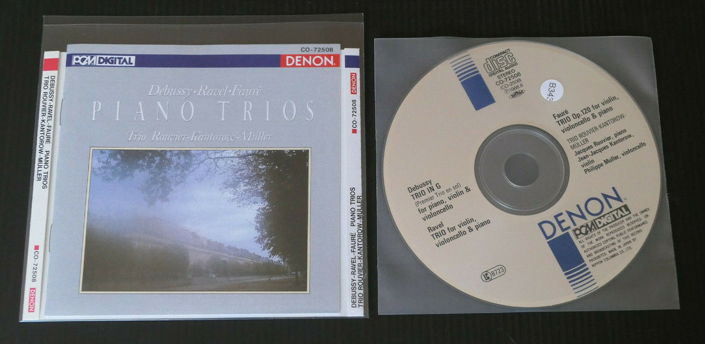 CD PIANO TRIOS DEBUSSY RAVEL FAURE / TRIO ROUVIER KANTOROW MULLER / DENON JAPAN
