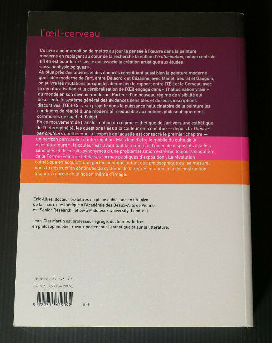 L'OEIL CERVEAU NOUVELLES HISTOIRES DE LA PEINTURE MODERNE / ERIC ALLIEZ / 2007
