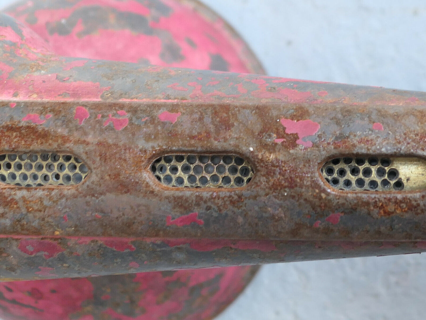 ANCIEN GRAND HACHOIR MECANIQUE METAL EMAIL DECO CUISINE PATINE BOUCHERIE VINTAGE