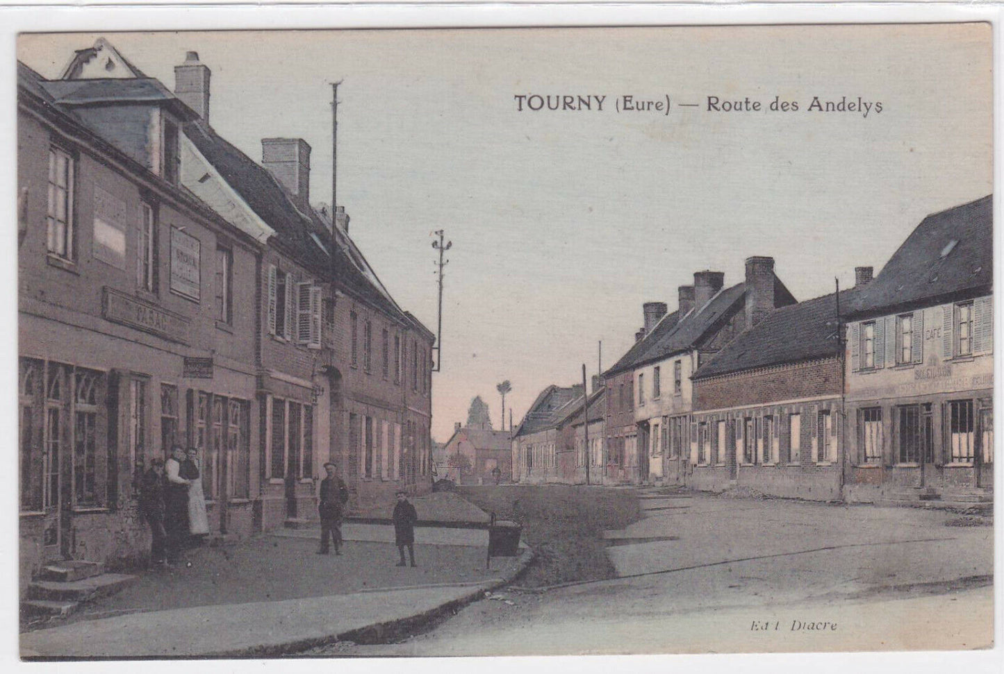 CARTE POSTALE ANCIENNE CPA TOURNY EURE ROUTE DES ANDELYS