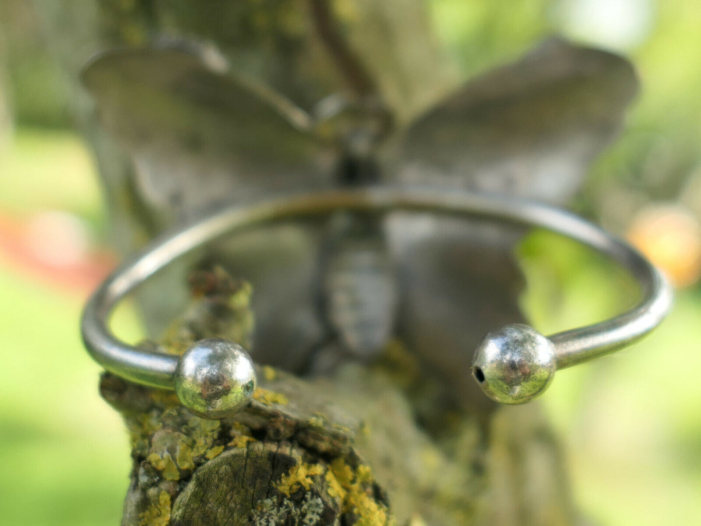 OLD ZOOMORPH BUTTERFLY BRACELET SILVER METAL PERIOD 1930 BUTTERFLY JEWEL