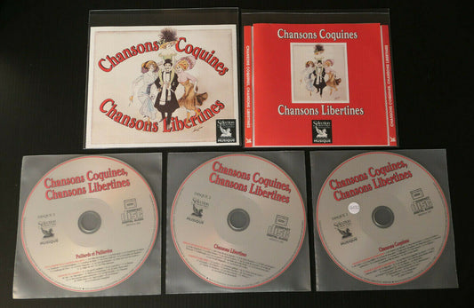 3CD CHANSONS COQUINES CHANSONS LIBERTINES / COMPILATION READER'S DIGEST 1998