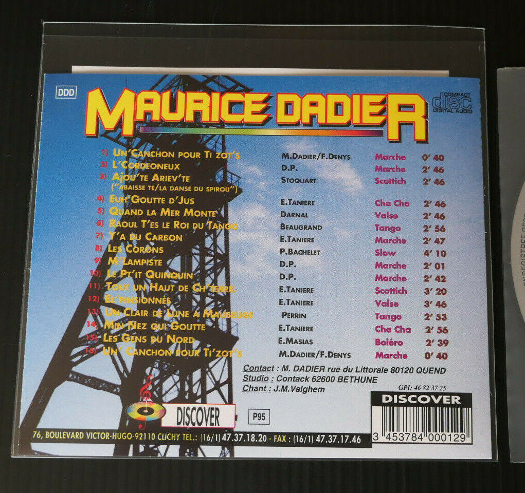 CD MAURICE DADIER / LE NORD EN FETE / ACCORDEON
