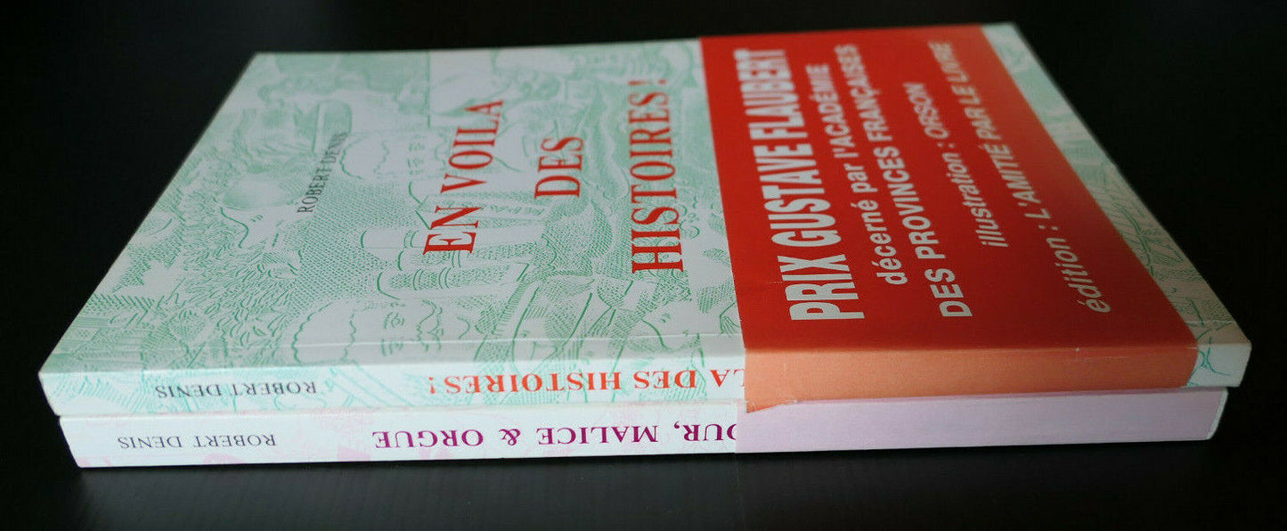 ROBERT DENIS / LOT DE 2 LIVRES / NOUVELLES DESSINS POESIE MUSIQUE