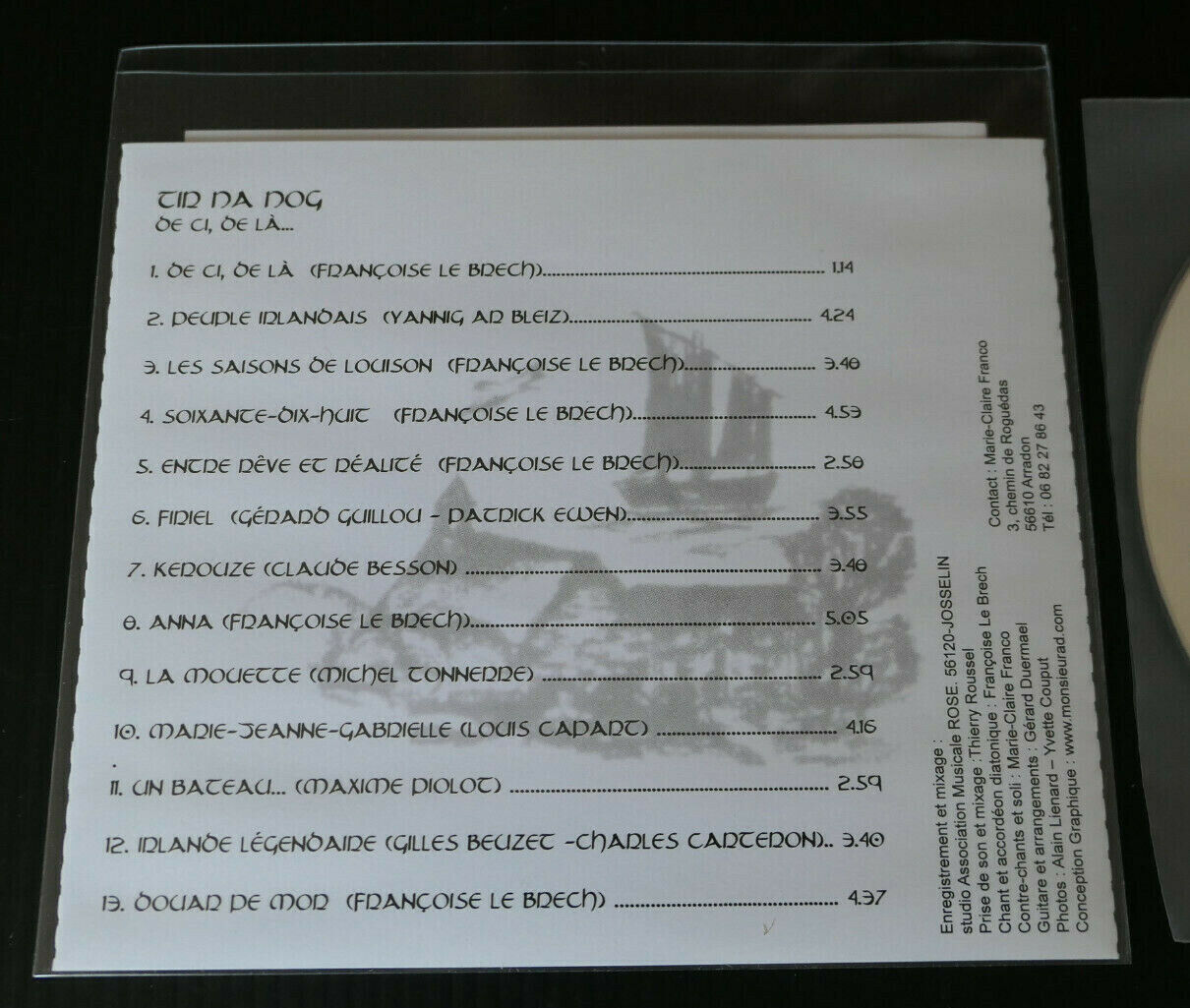 CD TIR NA NOG / COMPLAINTES DE LA MER ET DE LA LANDE / DE CI DE LA