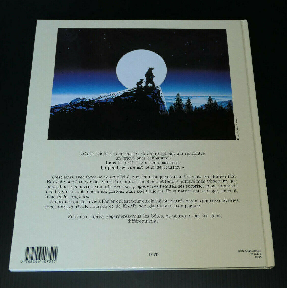 L'OURS / DANIELE HEYMANN / JEAN-JACQUES ANNAUD / MARIANNE ROSENSTIEHL / 1988