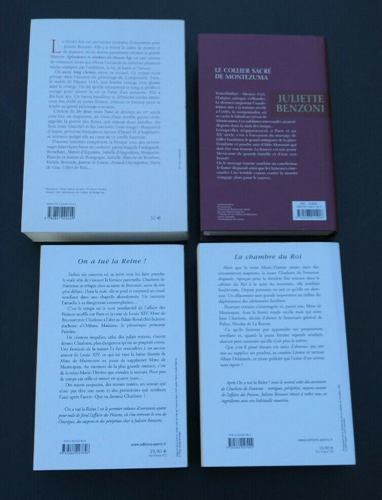 JULIETTE BENZONI / LOT DE 4 LIVRES / LE TEMPS DES POISONS