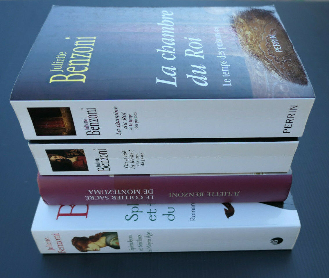 JULIETTE BENZONI / LOT DE 4 LIVRES / LE TEMPS DES POISONS