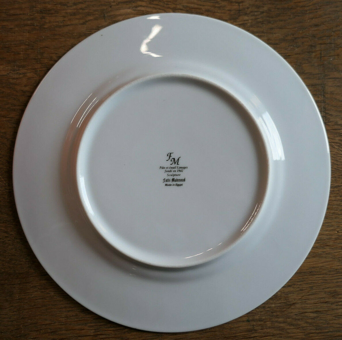ASSIETTE DECORATIVE EGYPTE PORCELAINE LIMOGES FM FATHI MAHMOUD MADE IN EGYPT