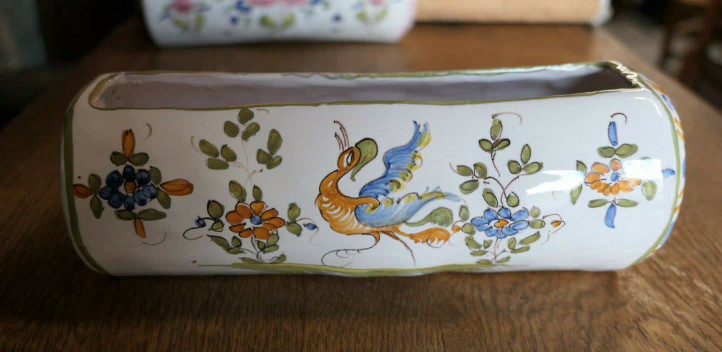 LOT DE 2 JARDINIERES DE TABLE EN FAIENCE DE MARTRES TOLOSANE