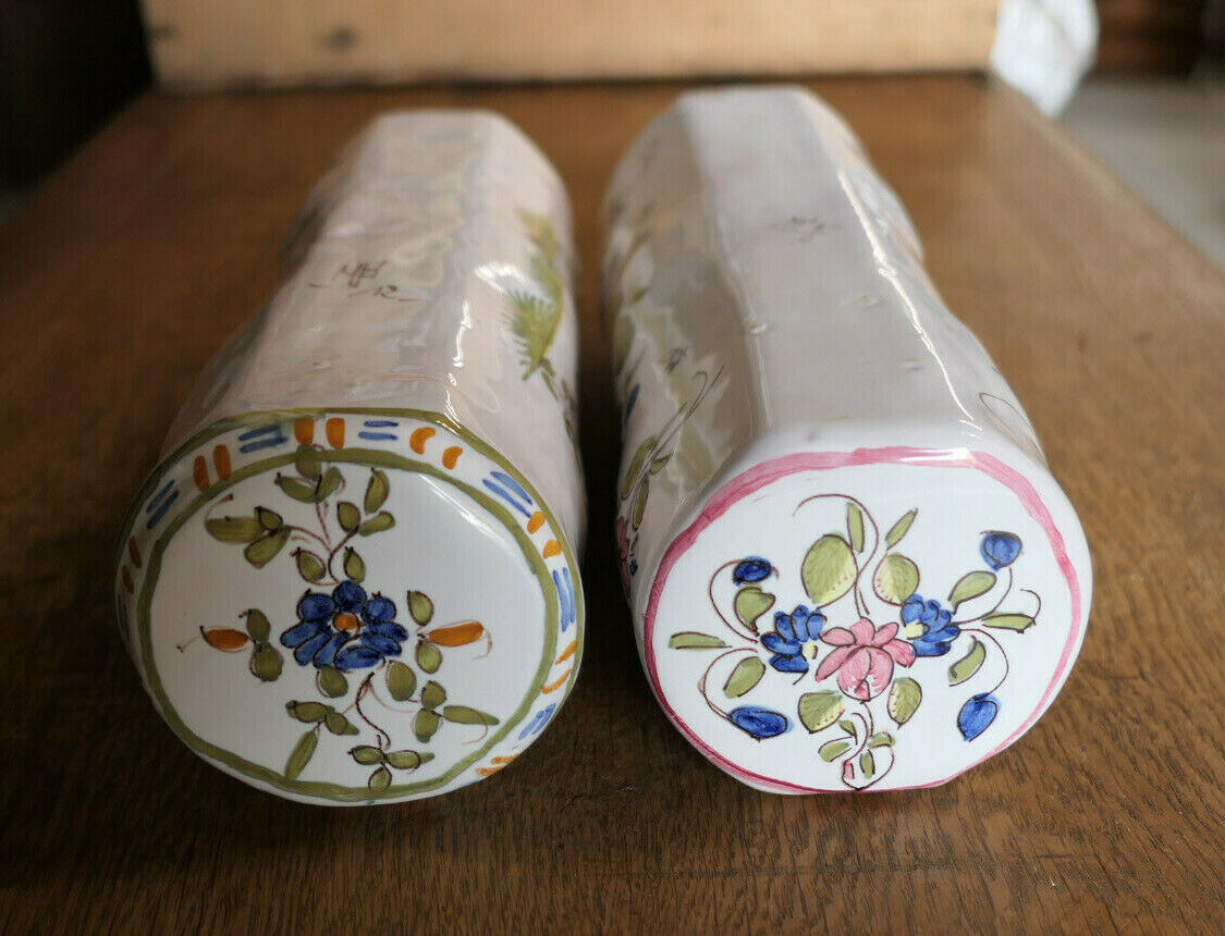 LOT DE 2 JARDINIERES DE TABLE EN FAIENCE DE MARTRES TOLOSANE