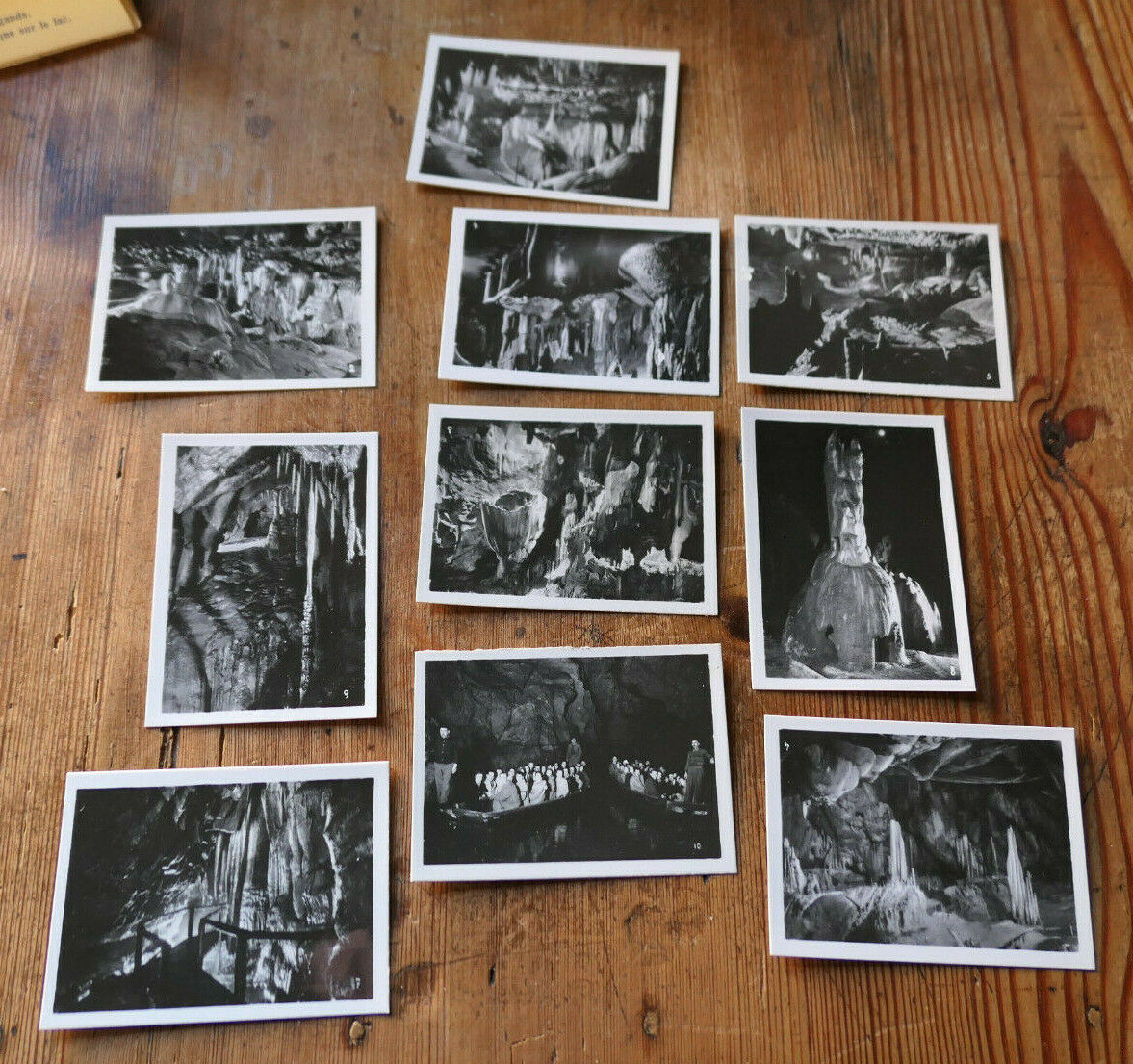 ANCIENNE POCHETTE SOUVENIR 10 PHOTOS NOIR & BLANC GROTTES DE BETHARRAM PYRENEES
