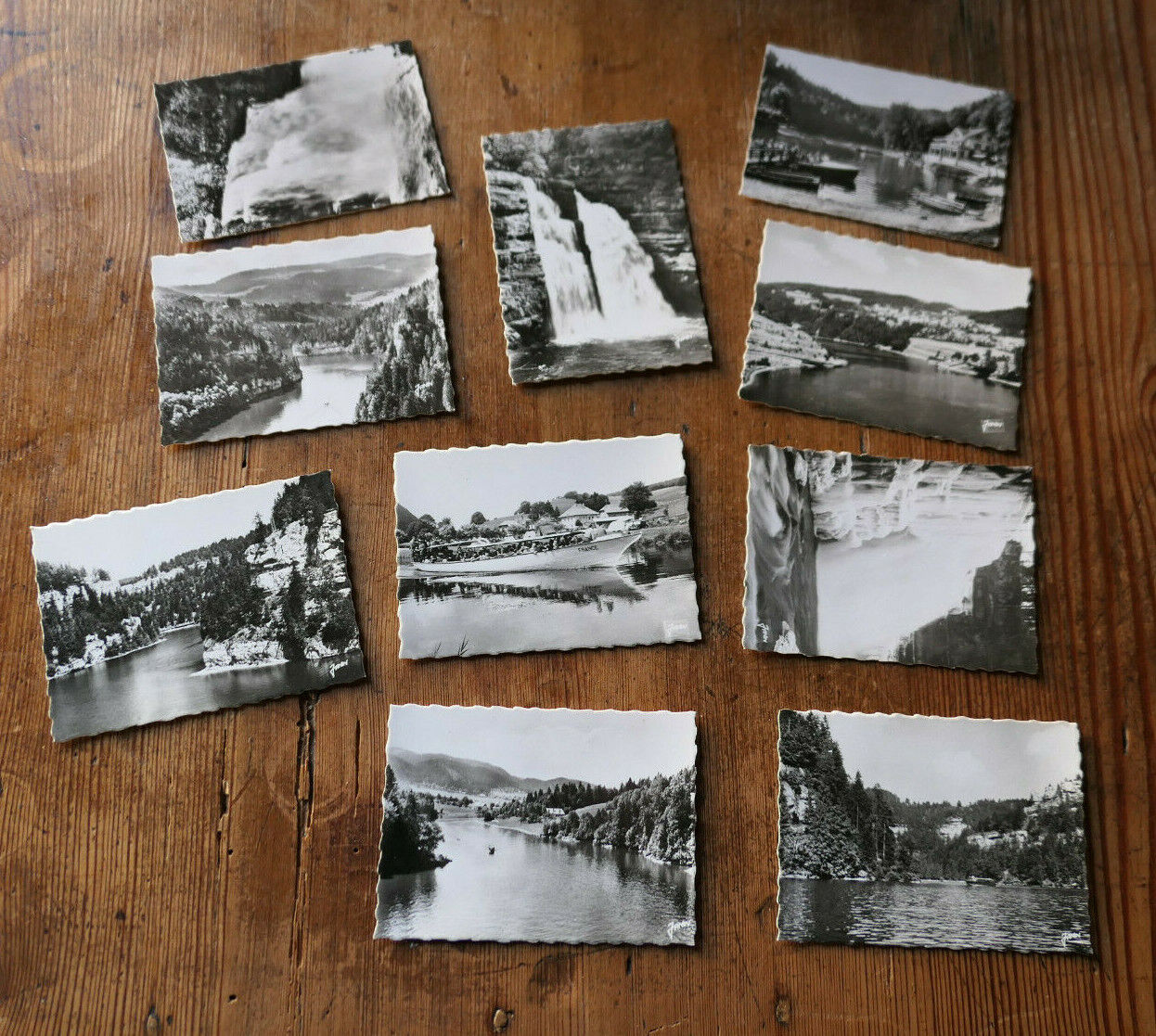 ANCIENNE POCHETTE SOUVENIR 10 PHOTOS NOIR & BLANC VILLERS-LE-LAC DOUBS BASSINS