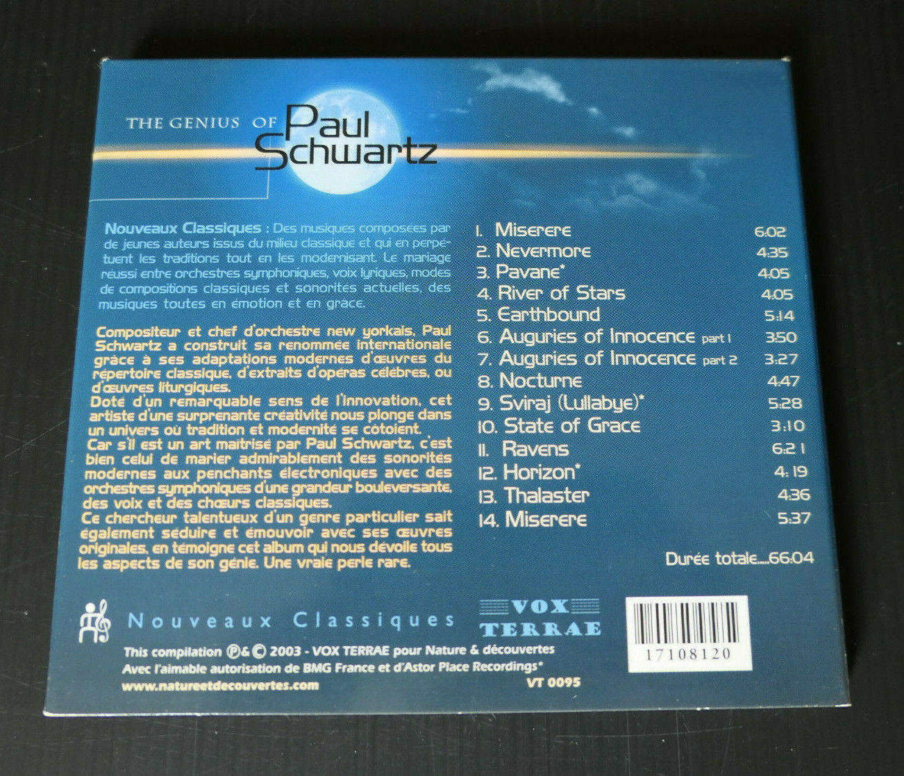CD THE GENIUS OF PAUL SCHWARTZ / VOX TERRAE 2003
