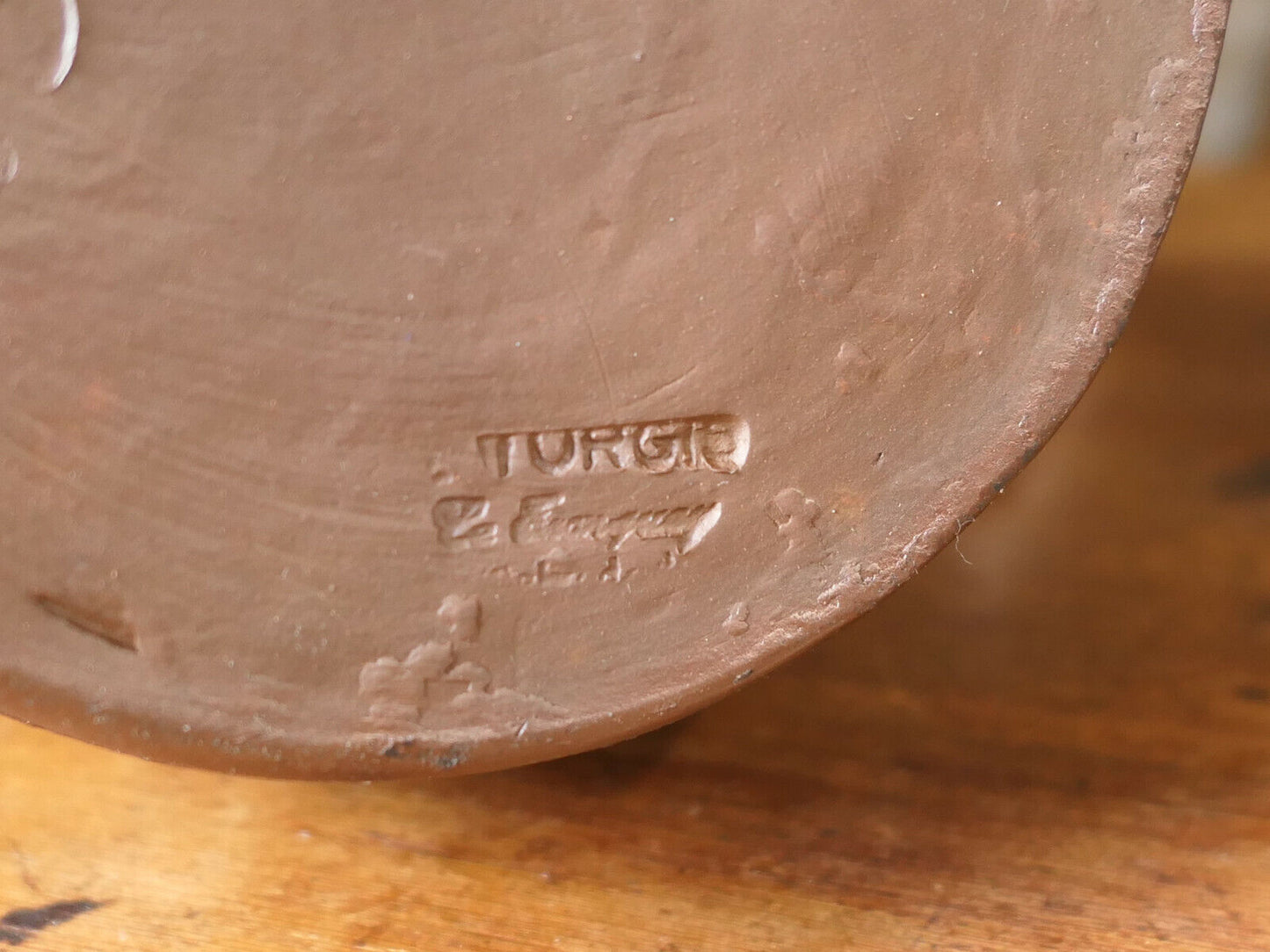 GRAND PICHET EN GRES VINTAGE TURGIS LE TRONQUAY NORMANDIE CALVADOS DECO