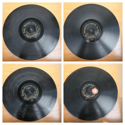 RARE LOT DE 28 DISQUES 78T PATHE MONOFACE CHANSON 78RPM 30/25CM