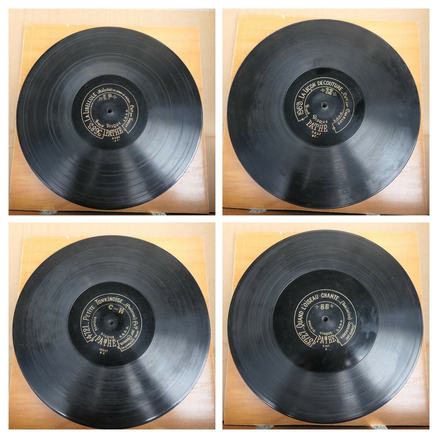 RARE LOT DE 28 DISQUES 78T PATHE MONOFACE CHANSON 78RPM 30/25CM
