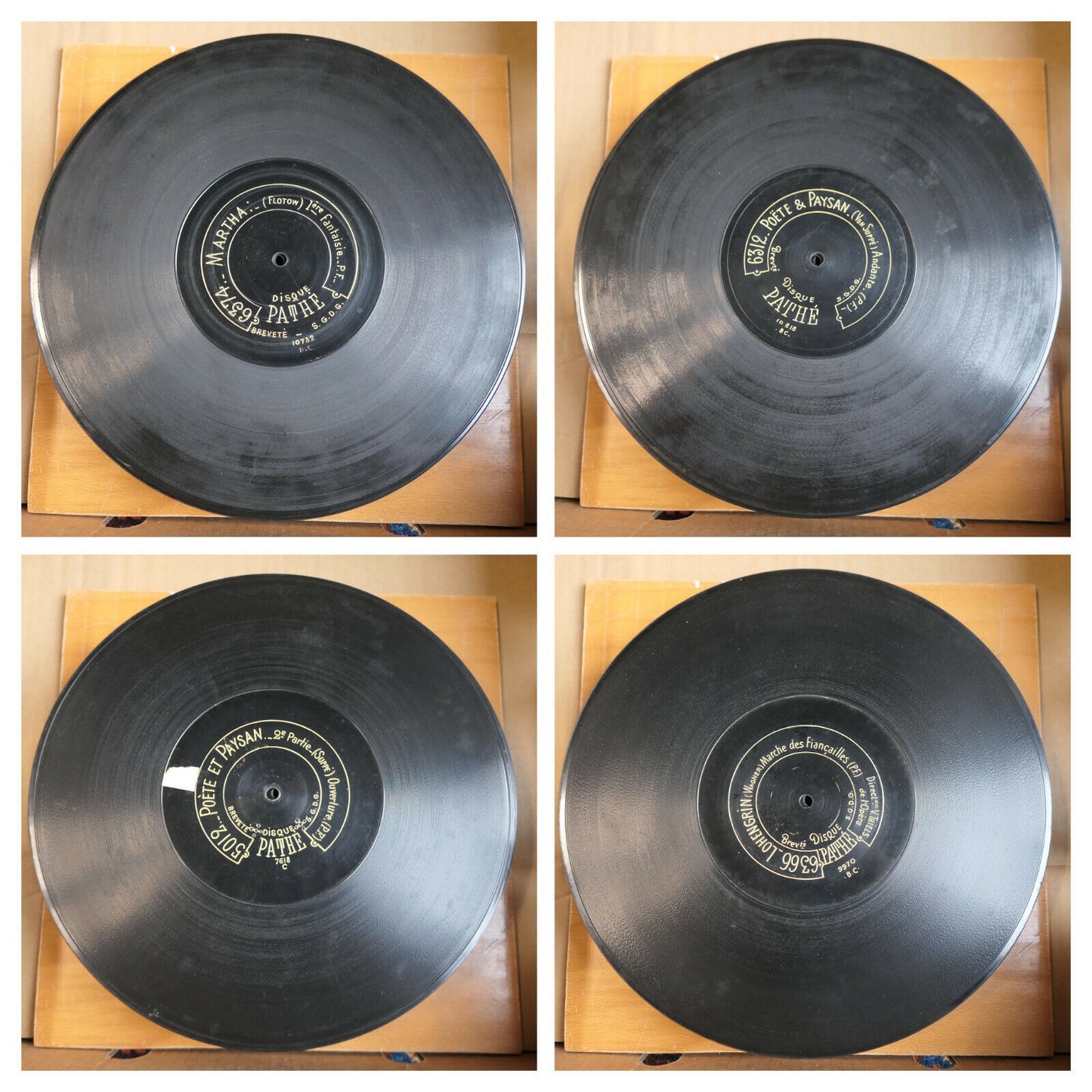 RARE LOT DE 28 DISQUES 78T PATHE MONOFACE CHANSON 78RPM 30/25CM