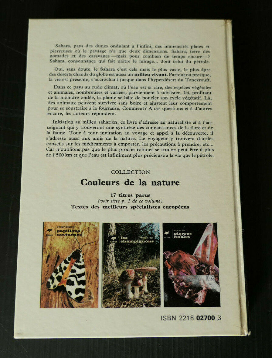 SAHARA MILIEU VIVANT / YVES & MAURICETTE VIAL / AFRIQUE DESERT NATURE ESPECES