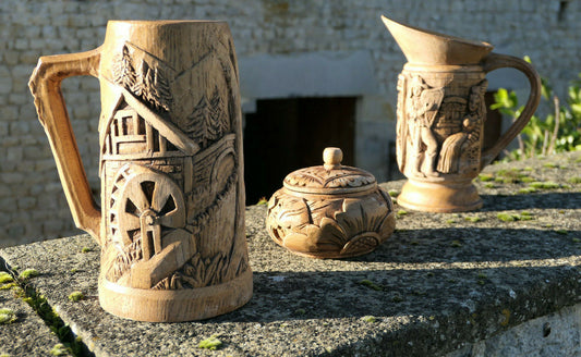 RARE ENSEMBLE PICHET CHOPE BOITE ARDENNES OCADO SCULPTURE