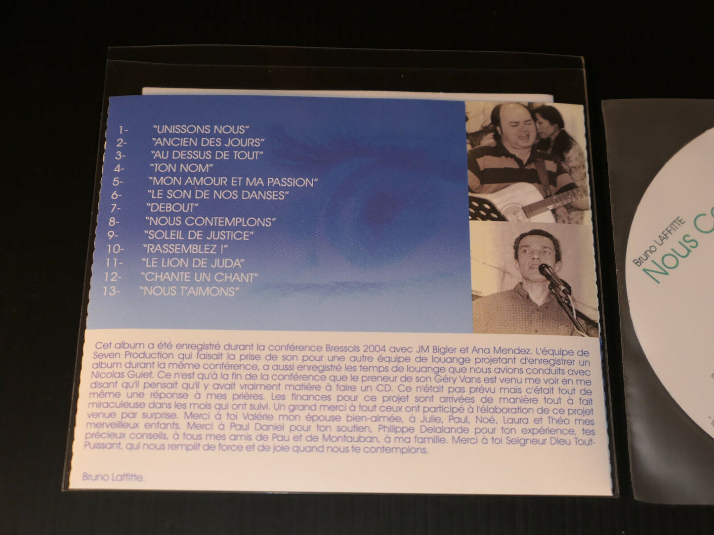 CD BRUNO LAFFITTE / LIVE / NOUS CONTEMPLONS