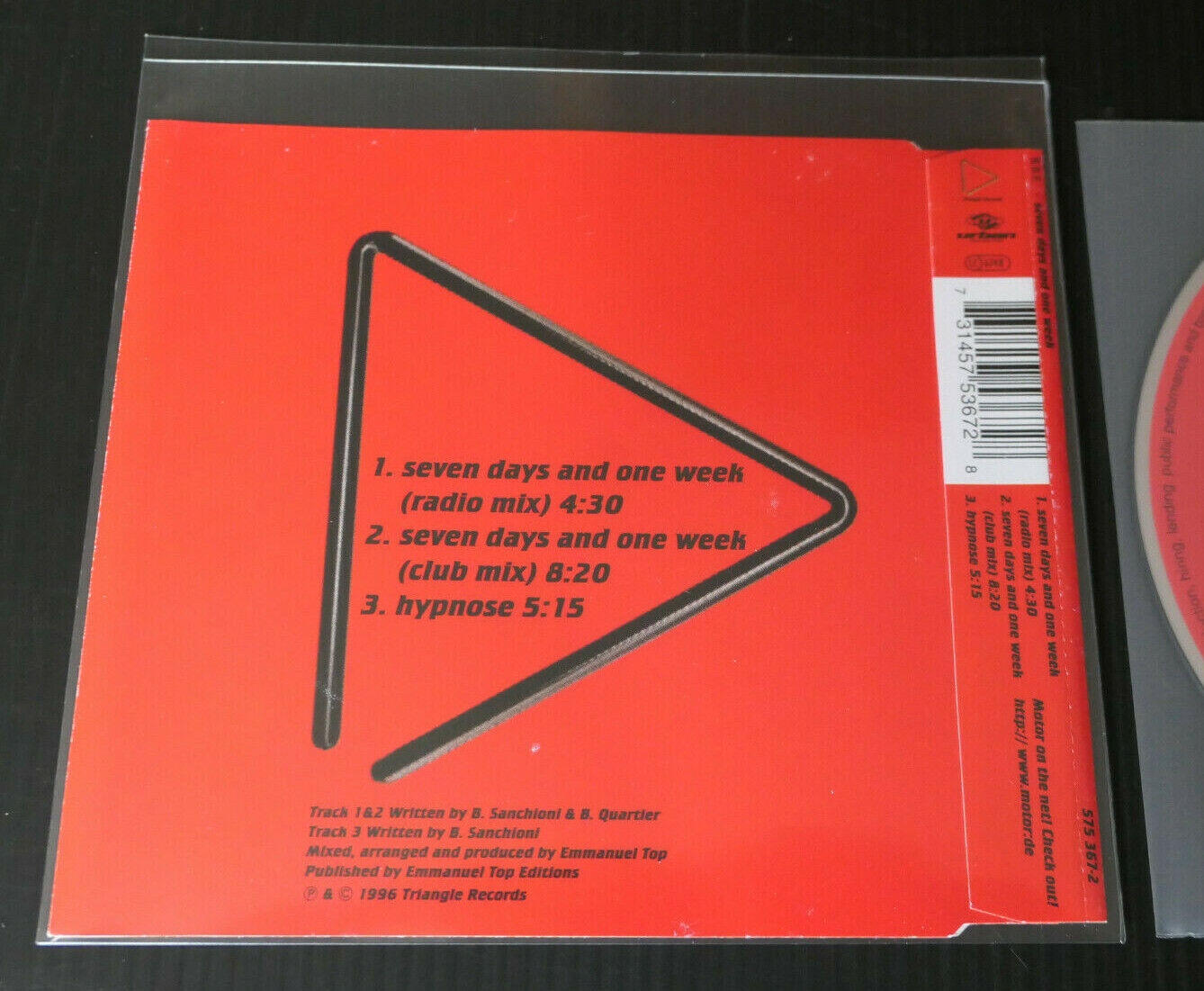 CD BBE B.B.E. / SEVEN DAYS AND ONE WEEK / 1996