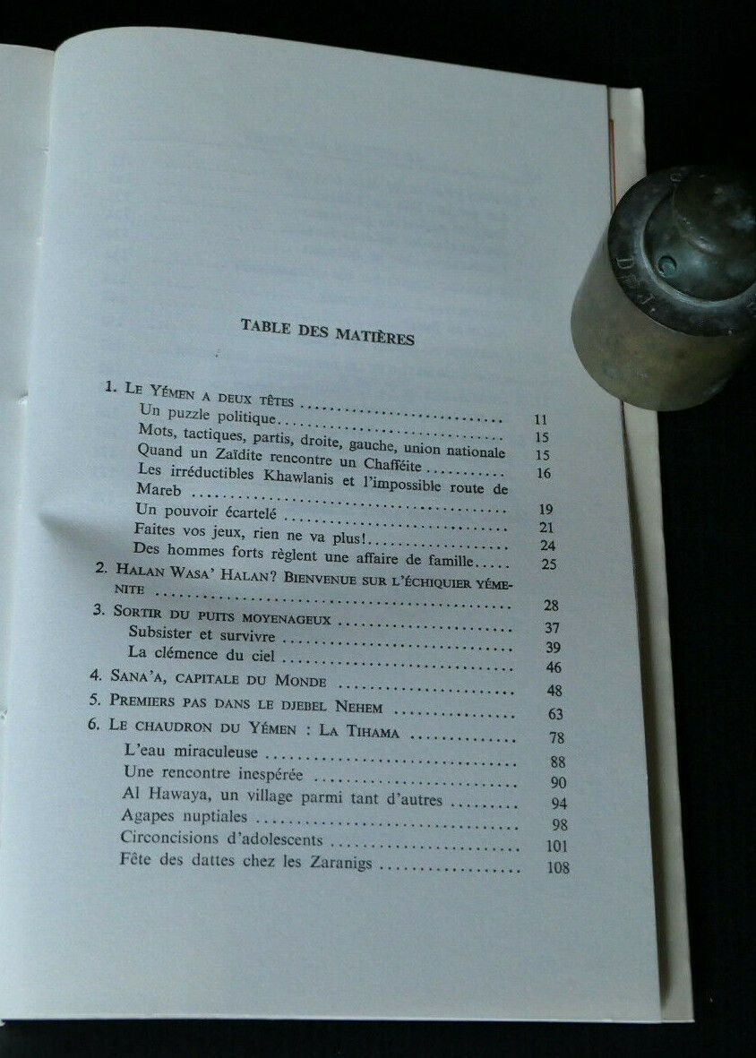 JE REVIENS DU YEMEN / ALAIN SAINT-HILAIRE / VOYAGE RECIT 1978 / DEDICACE