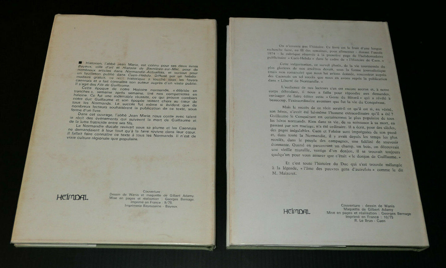 LA GESTE DU BATARD / LES FILS DE GUILLAUME / EDITIONS HEIMDAL HISTOIRE NORMANDIE