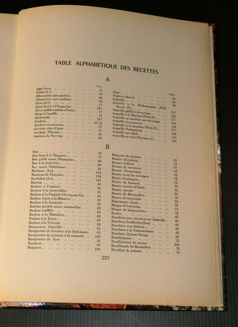 PELLAPRAT / LE POISSON DANS LA CUISINE FRANCAISE / FLAMMARION 1960 / RECETTES