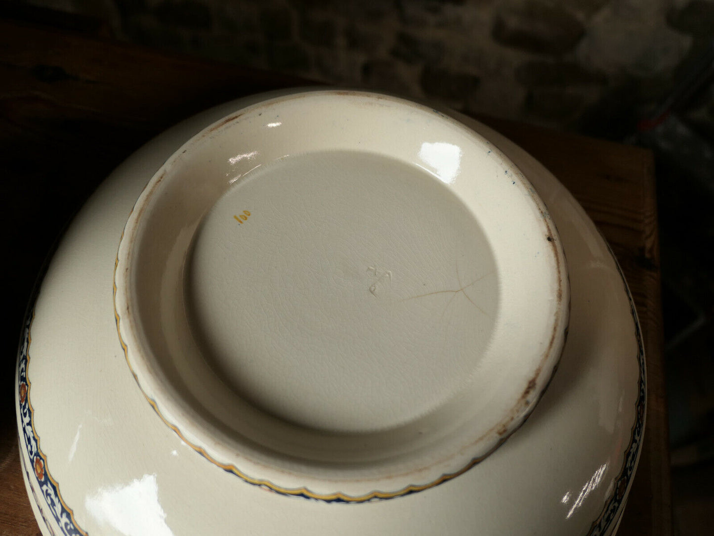 SERVICE DE TOILETTE EN FAIENCE DE GIEN DECOR ROUEN EPOQUE XIXe SIECLE
