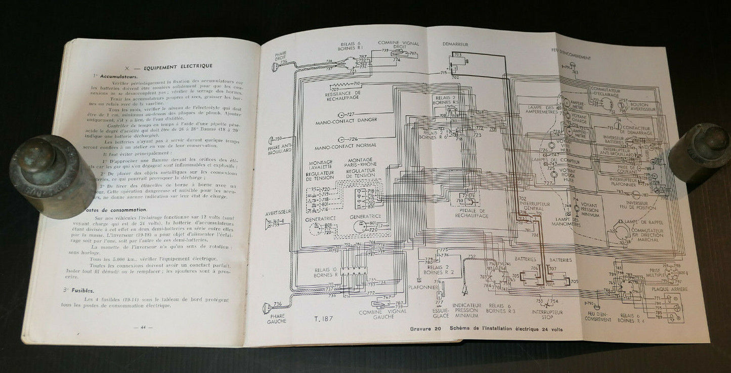 NOTICE D'ENTRETIEN 688 CAMION BERLIET TYPE GLC6 AUTOMOBILIA LYON TECHNIQUE 1952
