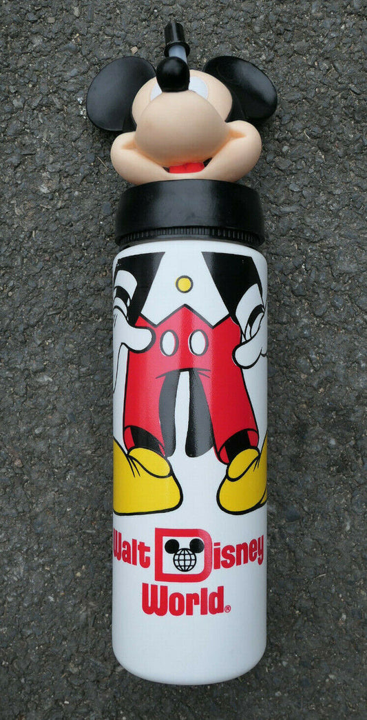 WALT DISNEY WORLD MICKEY PLASTIC BOTTLE VINTAGE 1980'S COLLECTIBLE