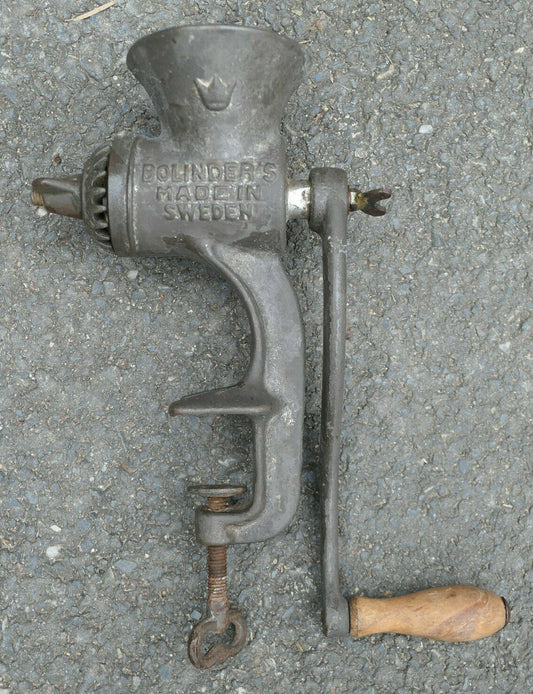 ANCIEN HACHOIR MECANIQUE BOLINDER'S MADE IN SWEDEN BOUCHERIE DECO CUISINE METAL