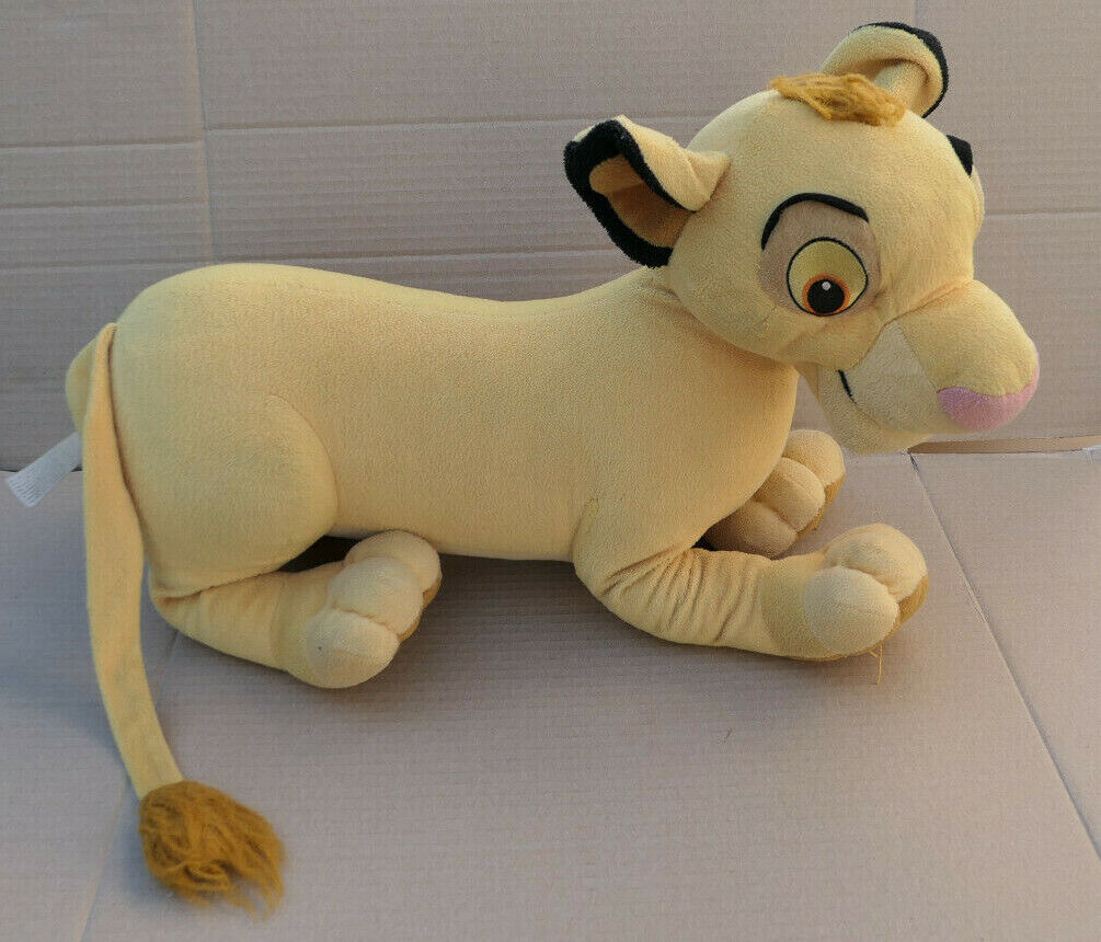 BIG SIZE SIMBA LE ROI LION PELUCHE VINTAGE DISNEY PLUSH COLLECTIBLE LION KING