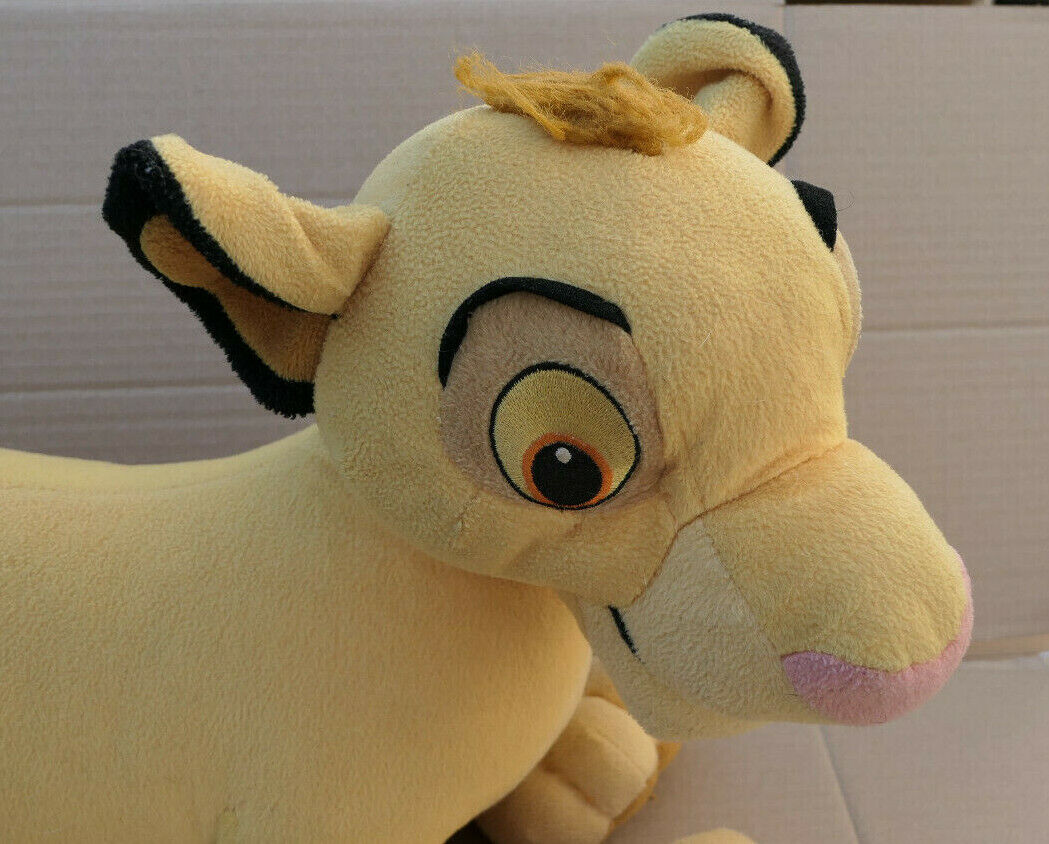 BIG SIZE SIMBA LE ROI LION PELUCHE VINTAGE DISNEY PLUSH COLLECTIBLE LION KING