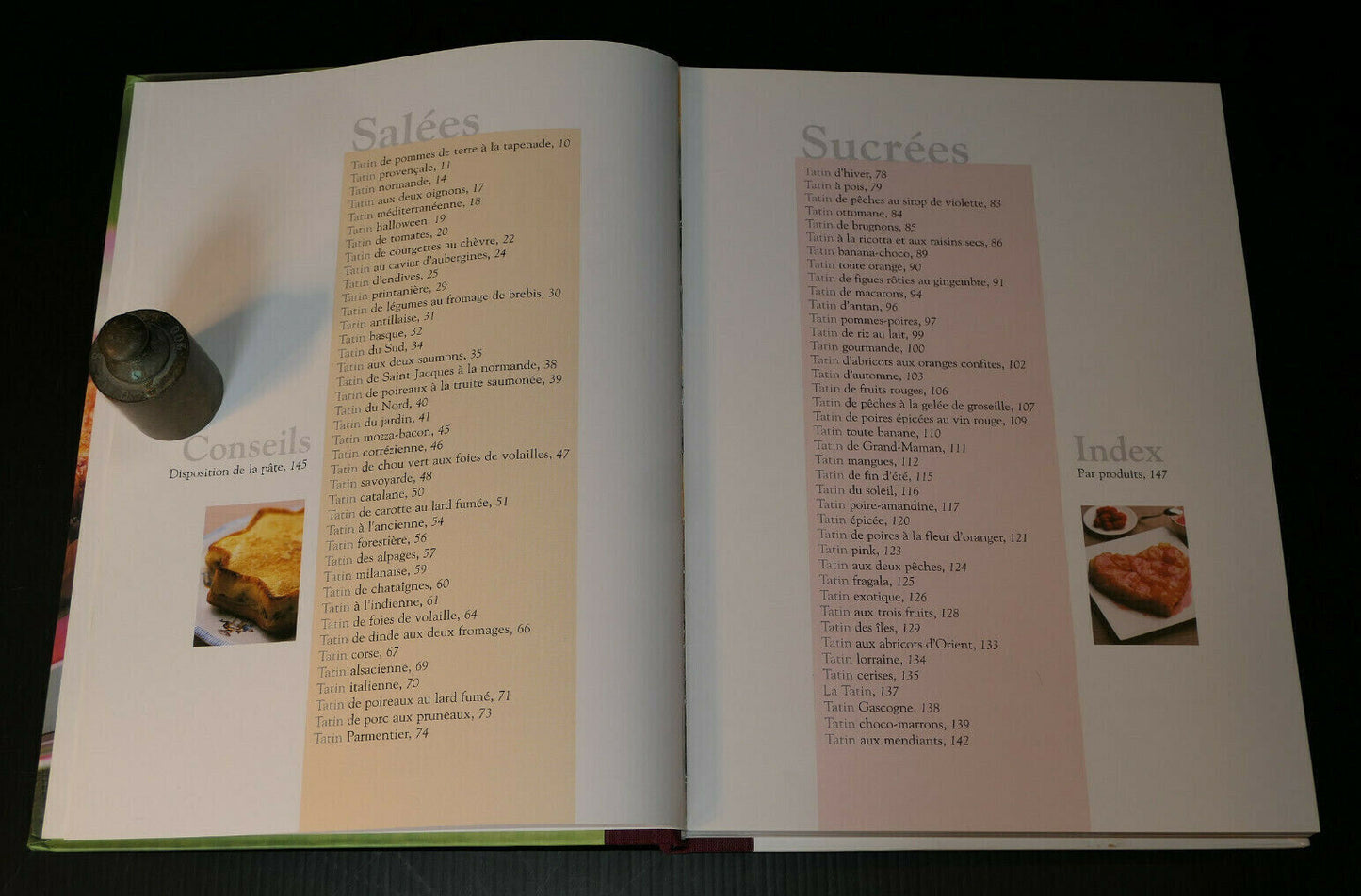 MES TATINS SALEES ET SUCREES / NATHALIE COMBIER MINERVA RECETTES CUISINE / 2004