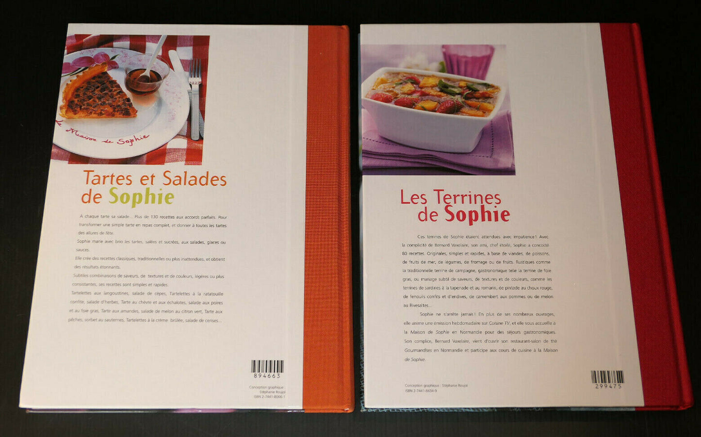 LOT DE 2 LIVRES / TERRINES TARTES SALADES RECETTES CUISINE / SOPHIE DUDEMAINE